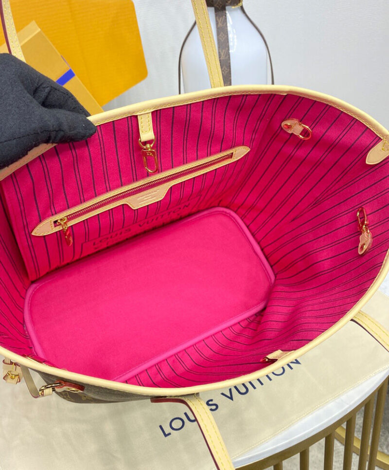 Louis Vuitton Neverfull Bandouliere Inside Out MM M12257 Peachblow